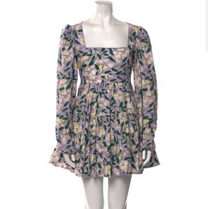 Agua Bendita Purple Floral Dress